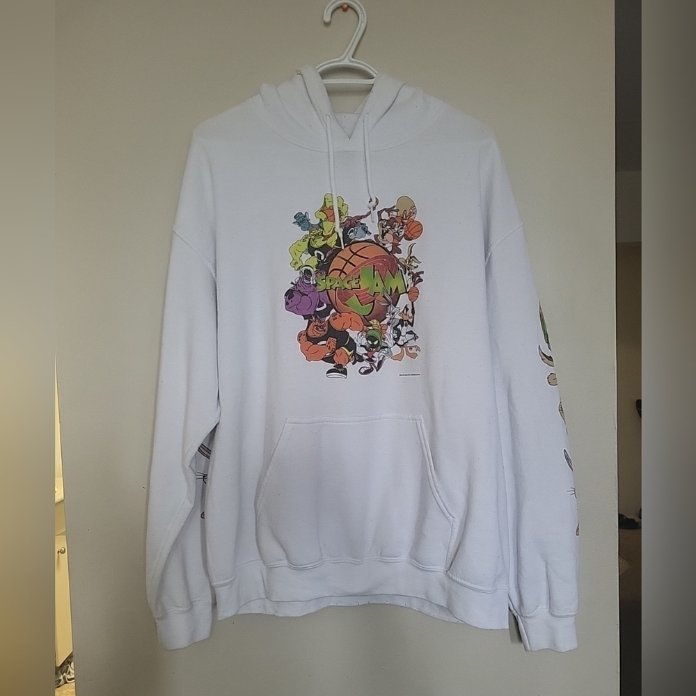 Space Jam Jordan Squad Bugs Bunny Vtg Retro 90's Vibe  Hoodie Sweatshirt large